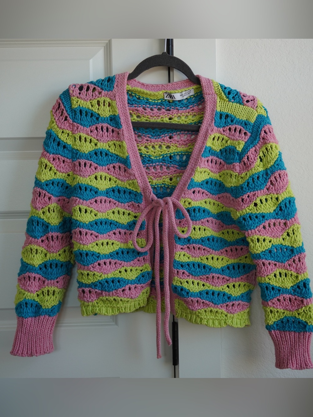 Zara striped knit cardigan